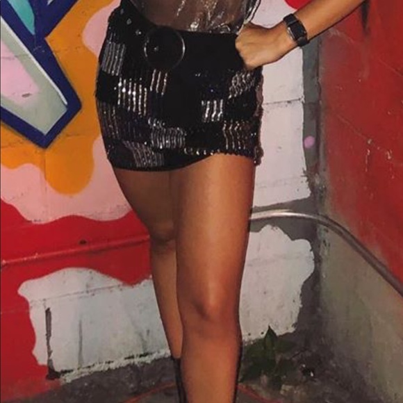 Vintage sequins Skirt 60s disco - Picture 2 of 4